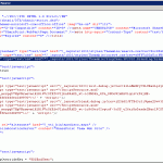 Screen shot of HTML source of page containing a link to the branding CSS.